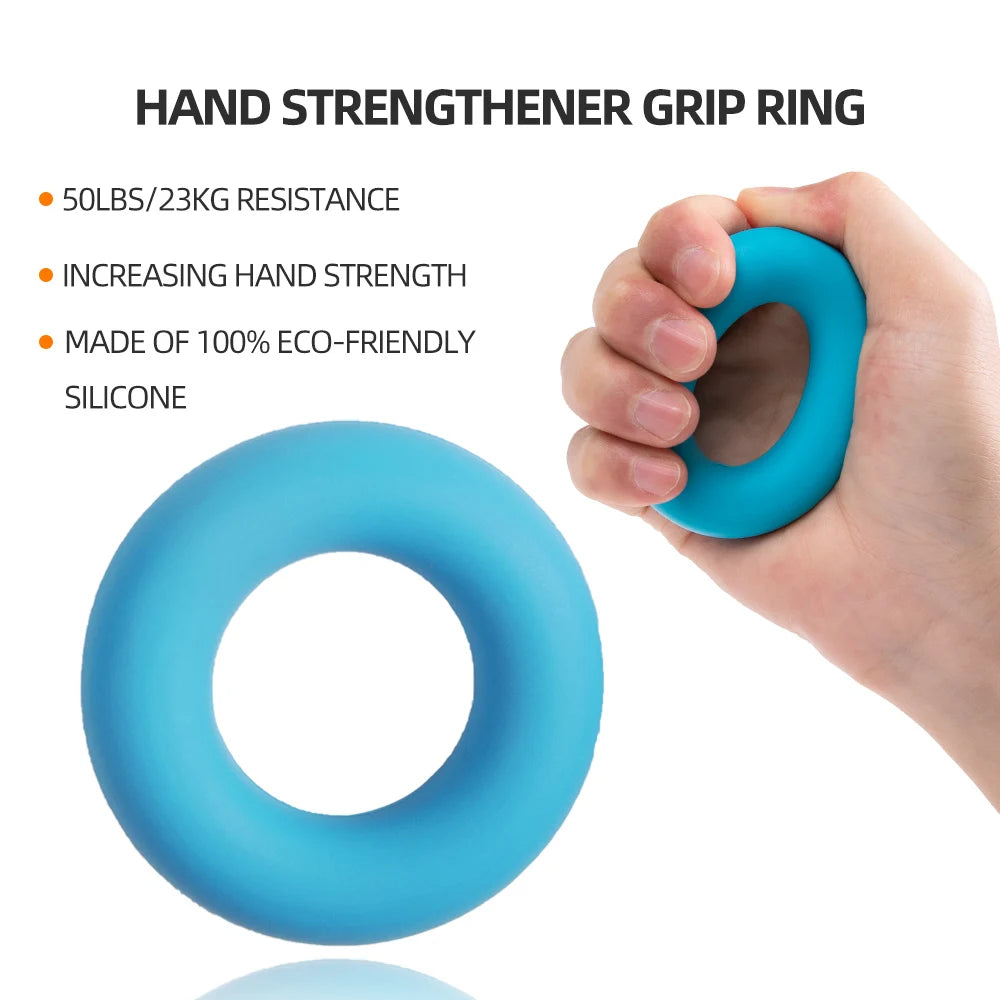 Adjustable Count Hand Grip Set – Finger and Forearm Strengthener with Decompression Ball
