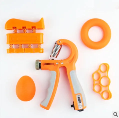 Adjustable Count Hand Grip Set – Finger and Forearm Strengthener with Decompression Ball