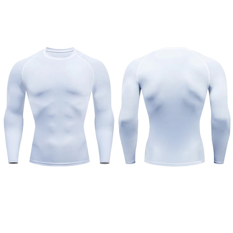 Men’s Compression Running Long Sleeve T-Shirt – Fitness & Sportswear Dry Fit