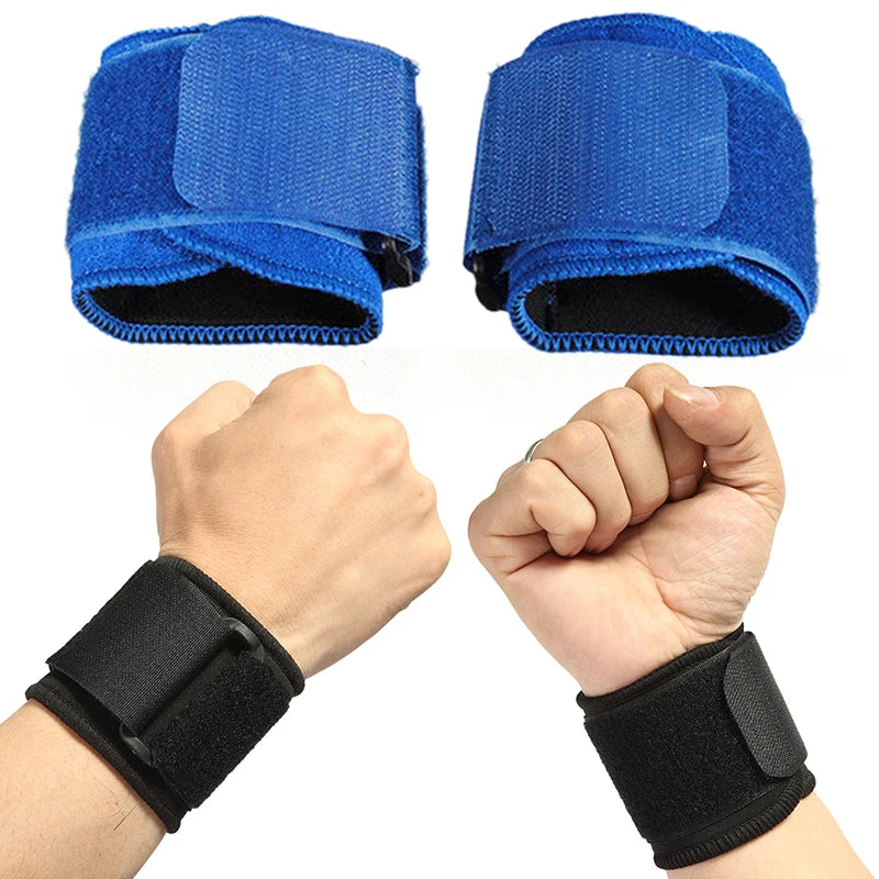 Adjustable Soft Wristbands - Wrist Support Bracers for Gym, Sports, Carpal Protection, and Safety Wrap Band Strap