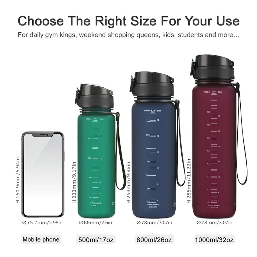 500/1000ml Sports Water Bottle