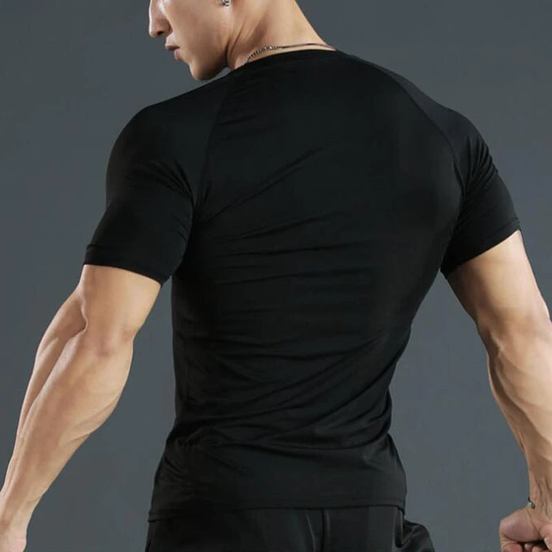 Men’s Compression Running T-Shirt – Fitness Tight Short Sleeve Quick Dry Training Sportswear