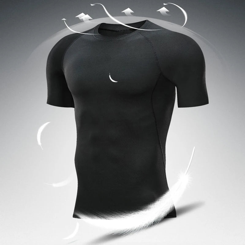 Men’s Running Compression T-Shirt – Quick Dry Soccer Jersey and Fitness Sportswear