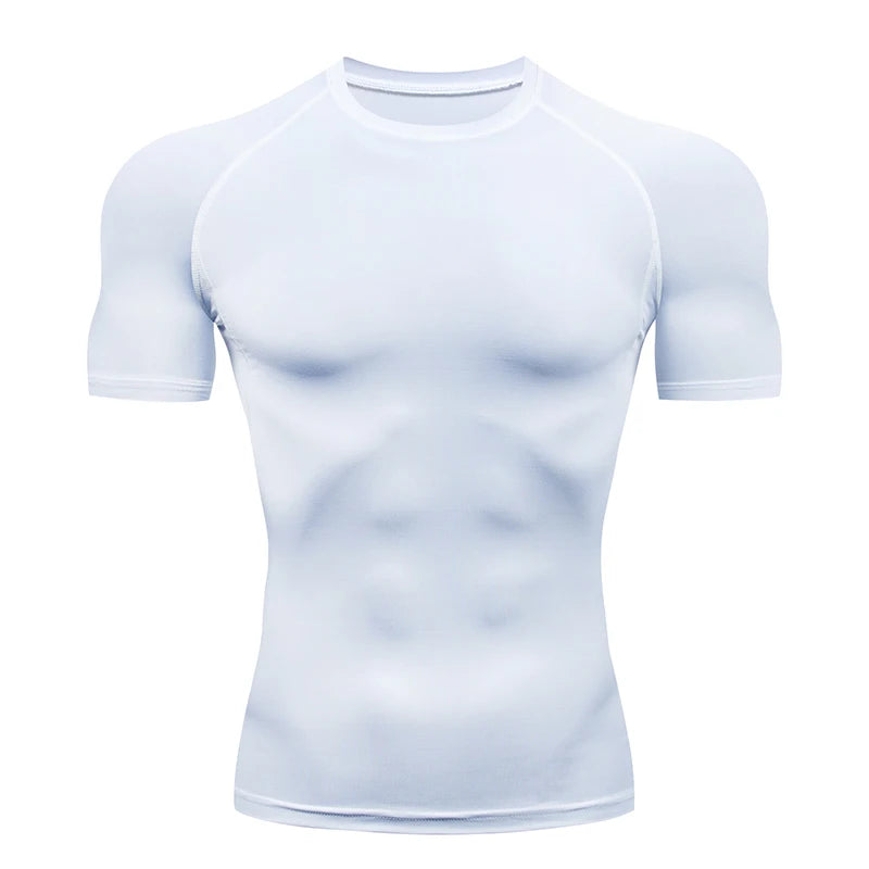 Men’s Compression Running T-Shirt – Fitness Tight Short Sleeve Quick Dry Training Sportswear