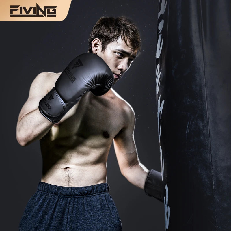 FIVING Pro Boxing Gloves for Women & Men – Muay Thai, Sanda, Kickboxing, and Combat Training Gloves