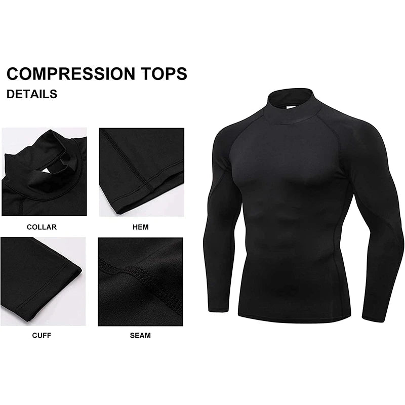 Men’s Long Sleeve Compression Bodybuilding T-Shirt