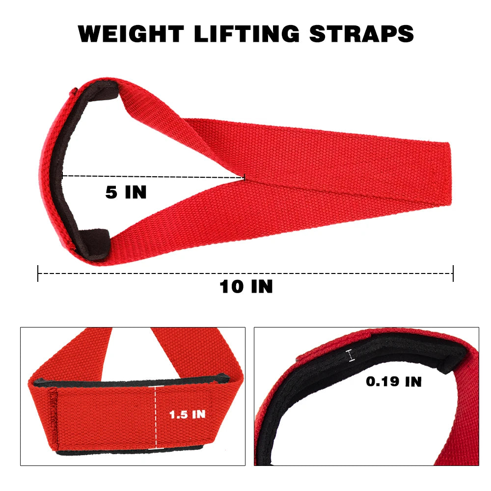 MKAS Anti-Slip Gym Lifting Straps & Fitness Gloves