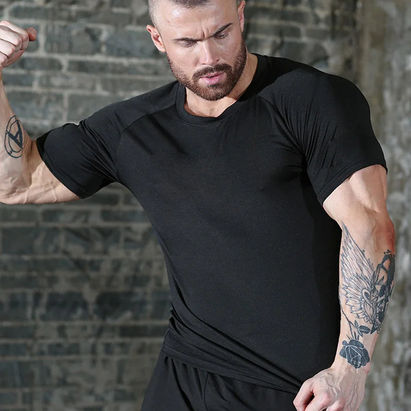 Men’s Running Compression T-Shirt – Quick Dry Soccer Jersey and Fitness Sportswear