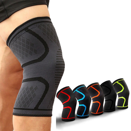 1PCS Elastic Nylon Compression Knee Sleeve - Sports Support for Running, Cycling, Basketball, and Volleyball