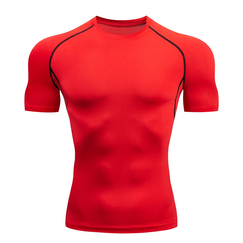 Men’s Compression Running T-Shirt – Fitness Tight Short Sleeve Quick Dry Training Sportswear