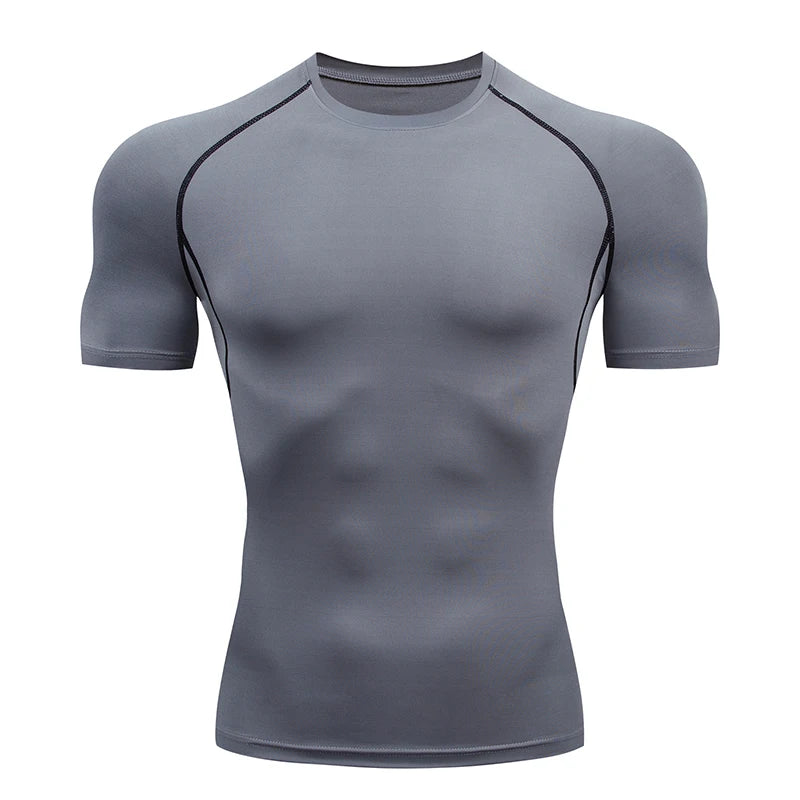 Men’s Compression Running T-Shirt – Fitness Tight Short Sleeve Quick Dry Training Sportswear