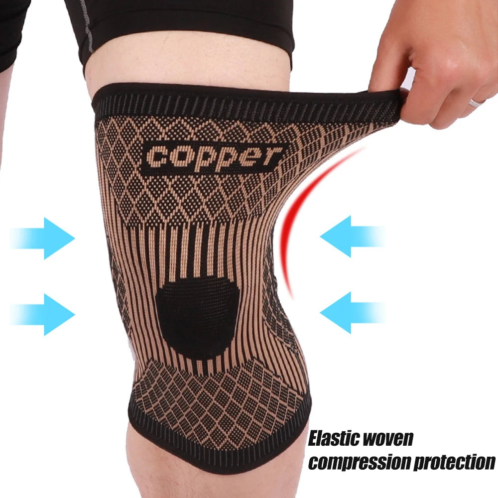 1 Pcs Copper Compression Knee Sleeve - Arthritis & Joint Support for Sports