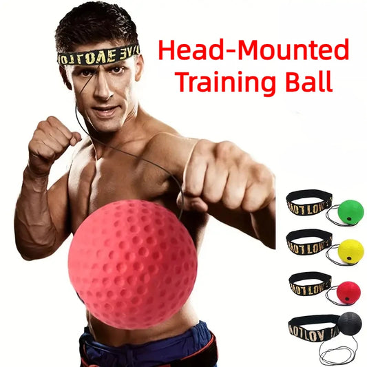 MMA Boxing Speed Ball - Head-Mounted Punch Training for Hand-Eye Coordination, Reaction, and Fitness