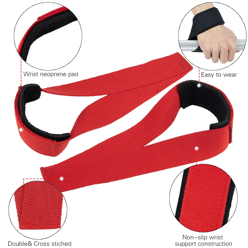 MKAS Anti-Slip Gym Lifting Straps & Fitness Gloves