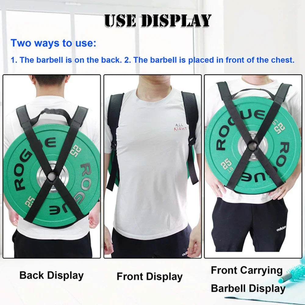 Weighted Vest Strap for Barbell Plates - Portable Fitness Equipment for Home Pull-ups, Push-ups, and Weight Training