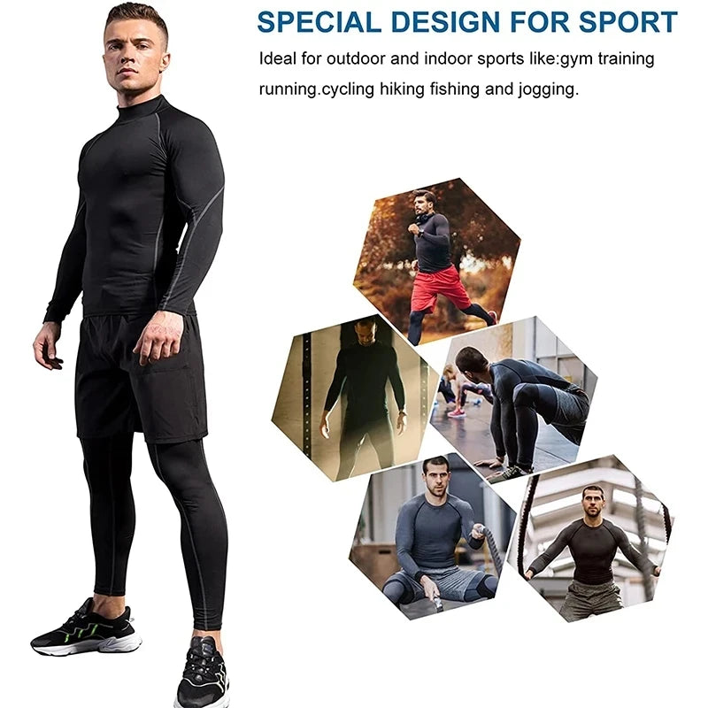 Men’s Long Sleeve Compression Bodybuilding T-Shirt